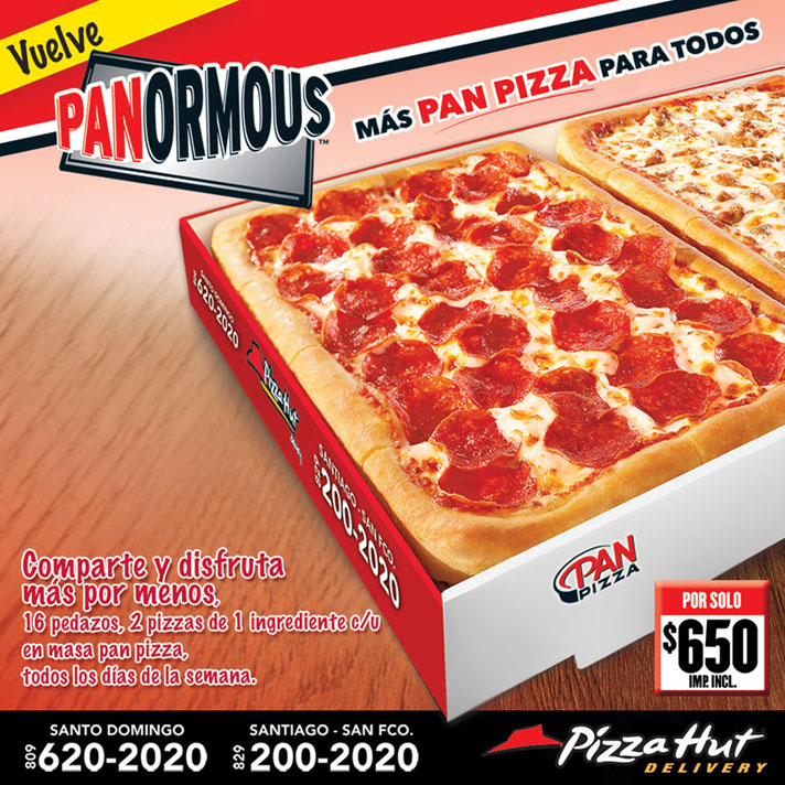 PIZZA HUT :: Regreso la Panormous, mas pan pizza por
menos